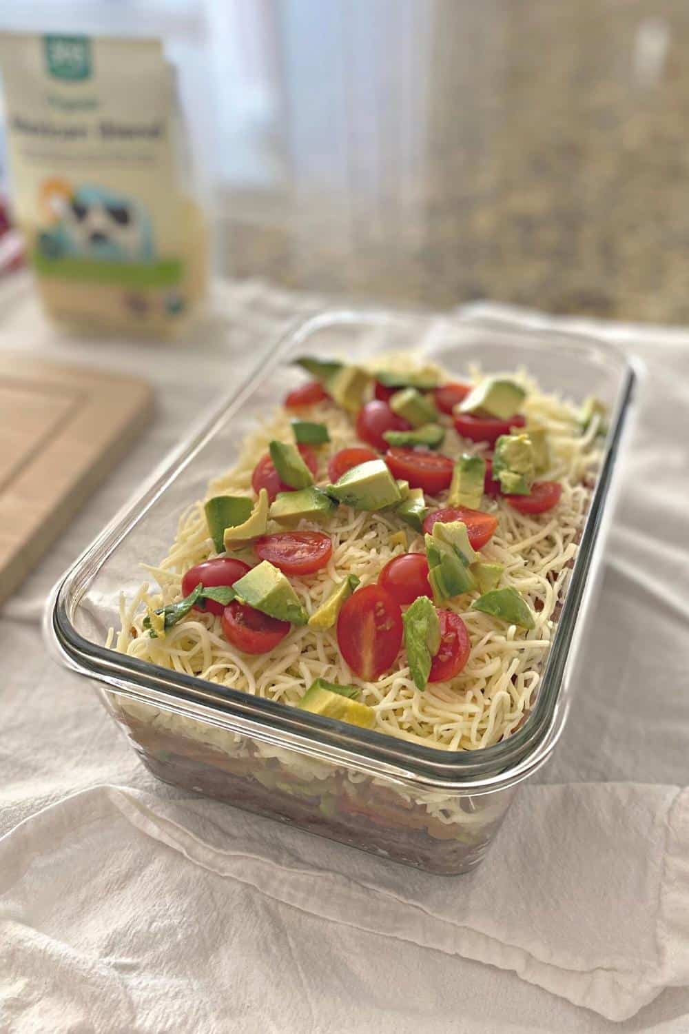Seven layer dip styled