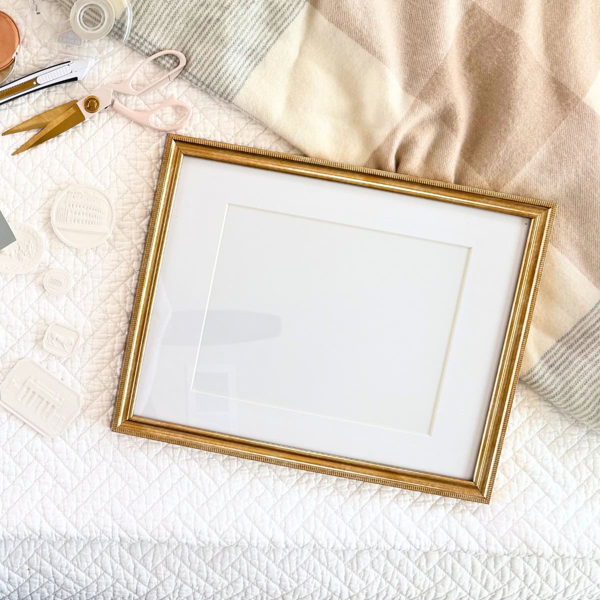 antique brass picture frame