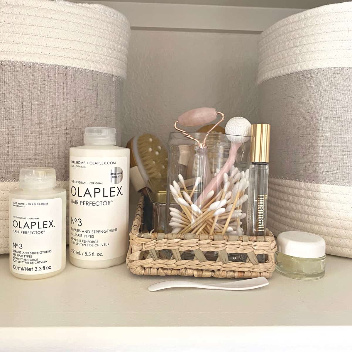 Bathroom Closet Organization - from Somewhat Simple .com