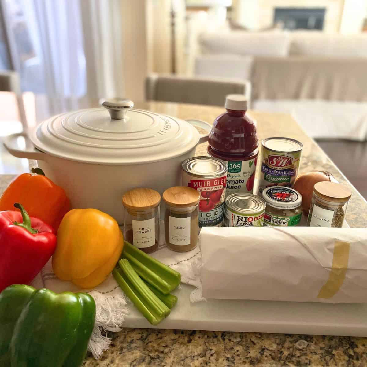 Ingredients for chili