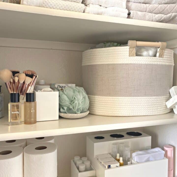 Simple Bathroom Closet Organization Ideas | Mornington Lane