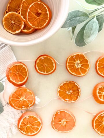 diy orange garland