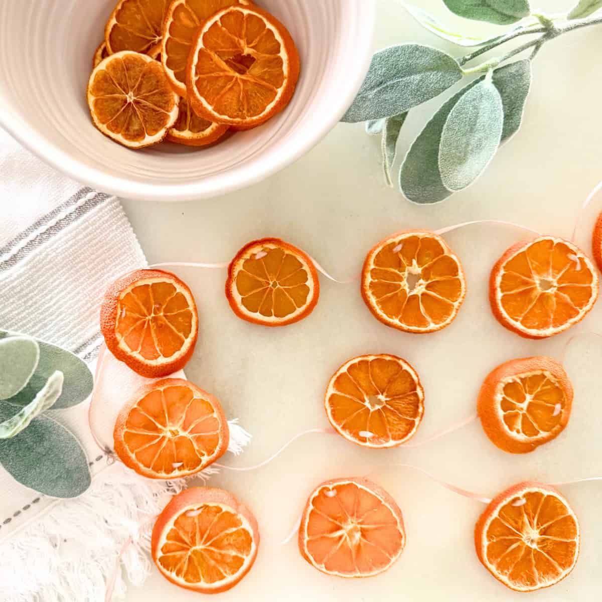 diy orange garland