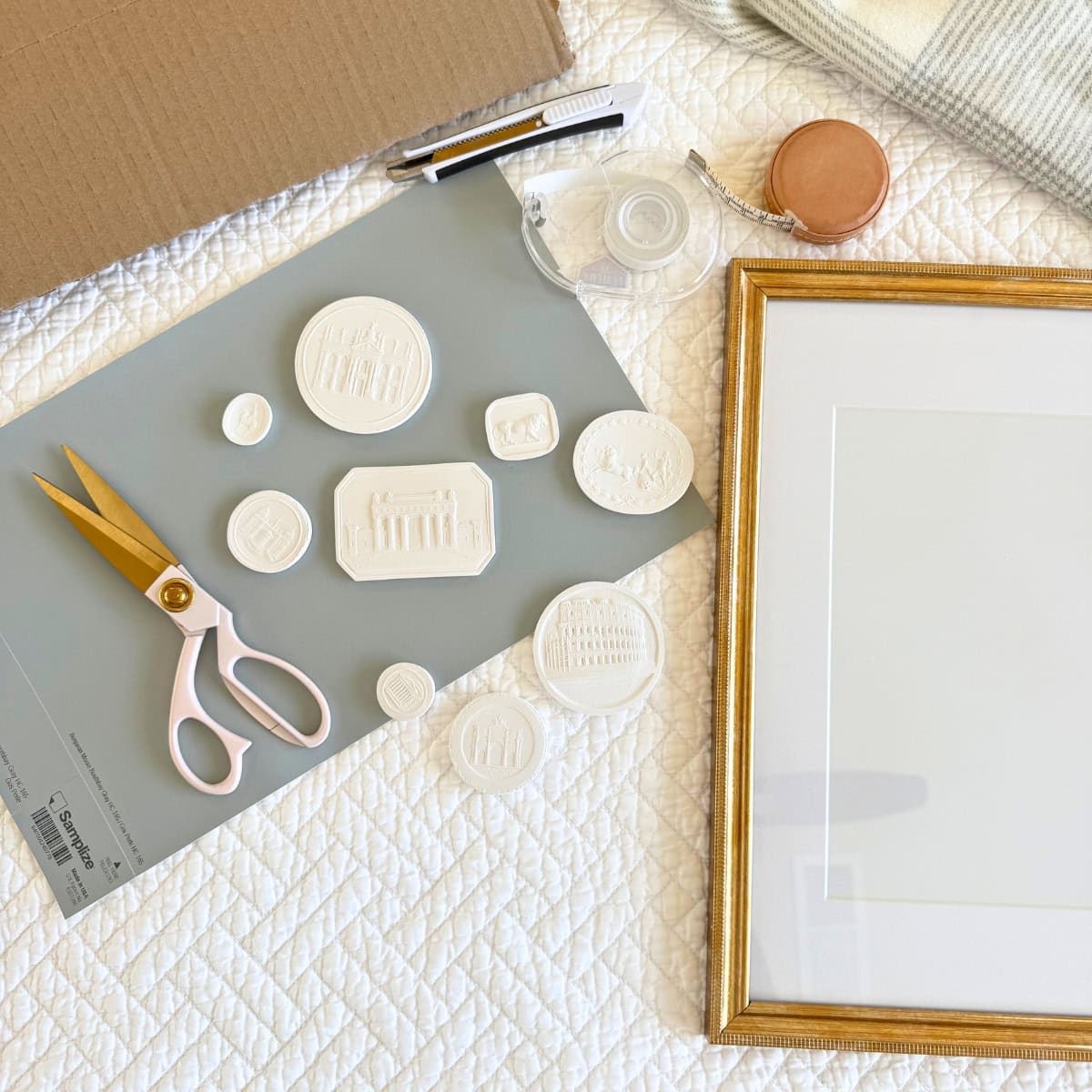 supplies to make diy intaglio wall art
