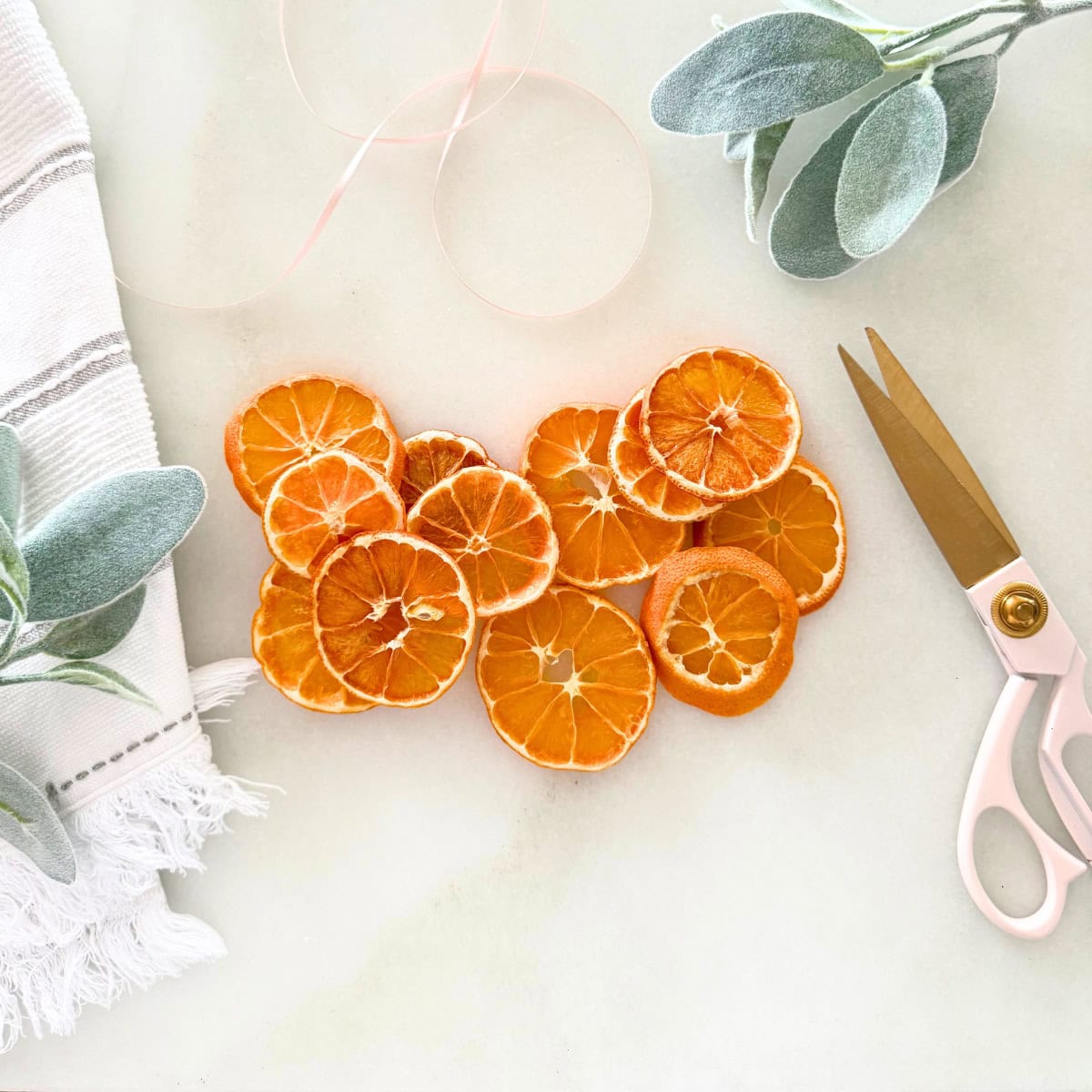 dried orange slices to make garland