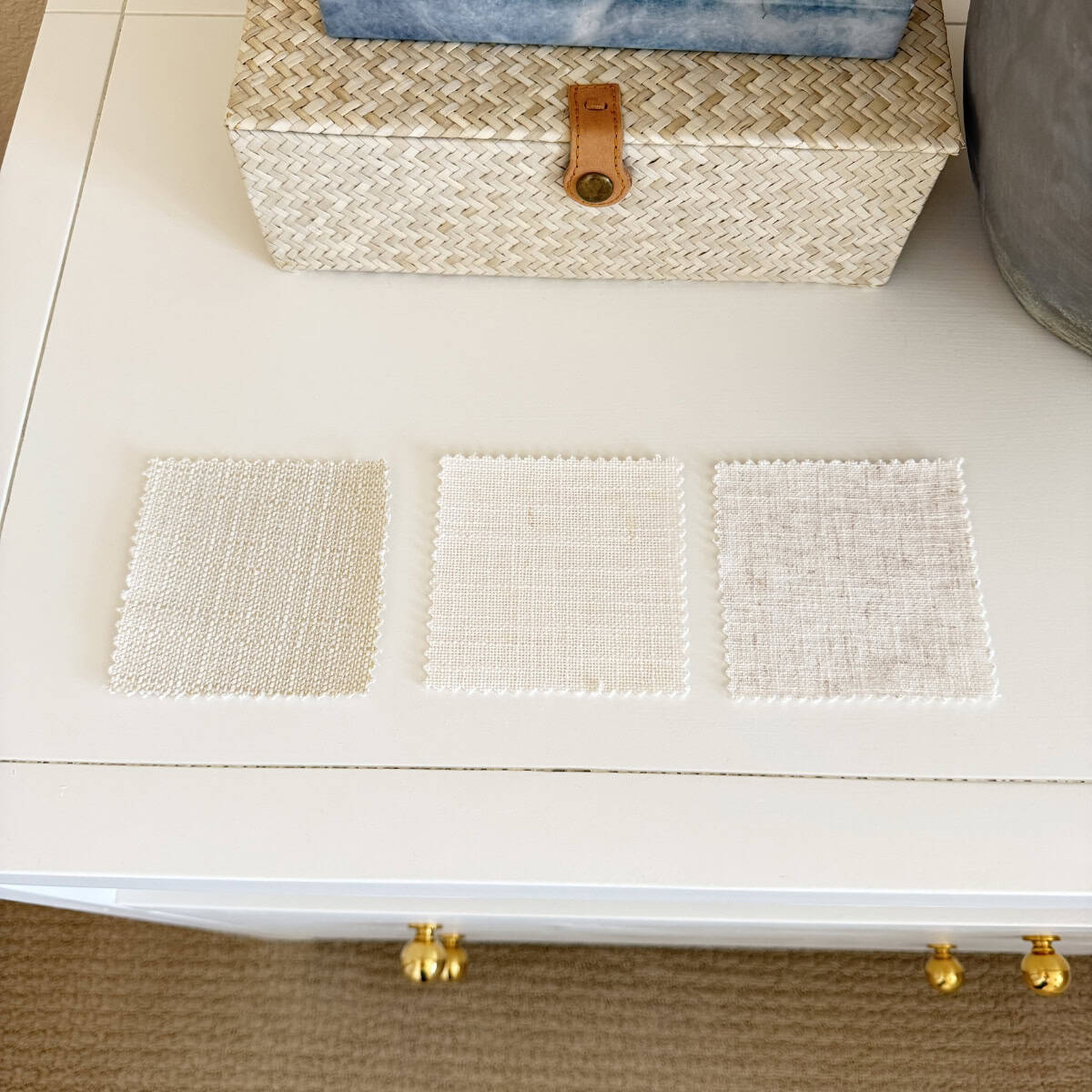 shades of white fabric swatches for bed frame