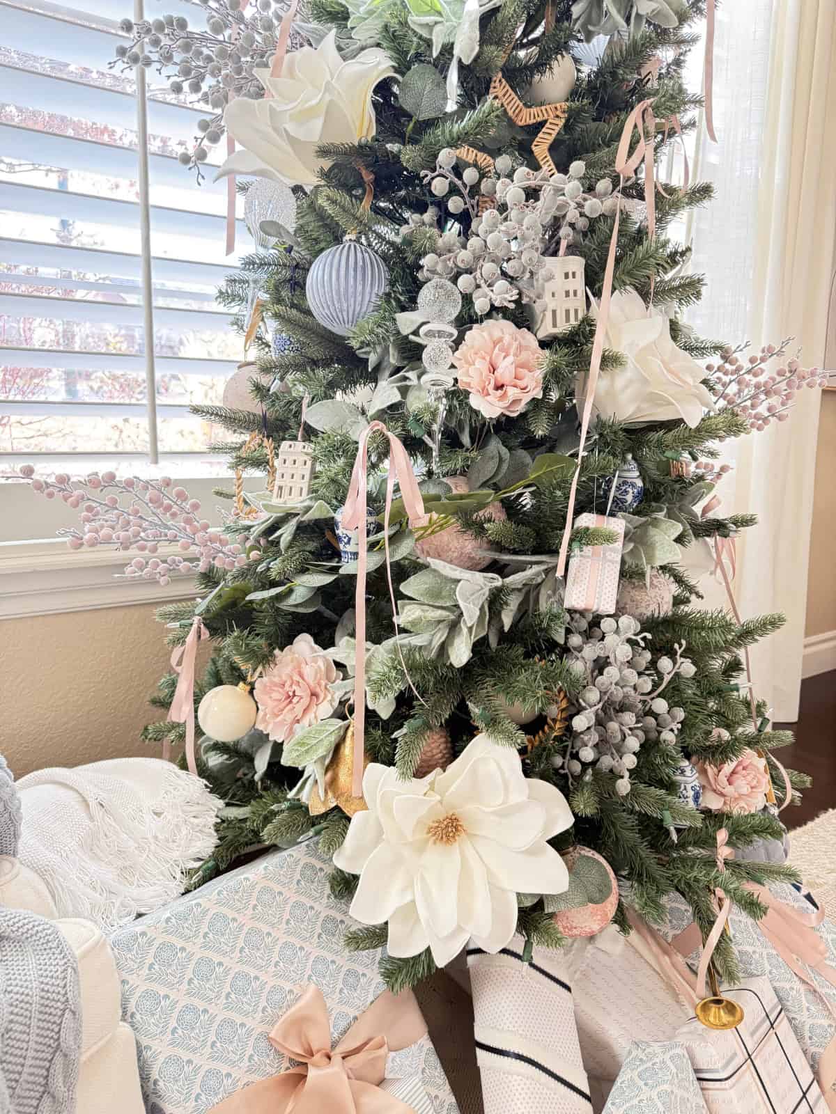 tree decorated for christmas