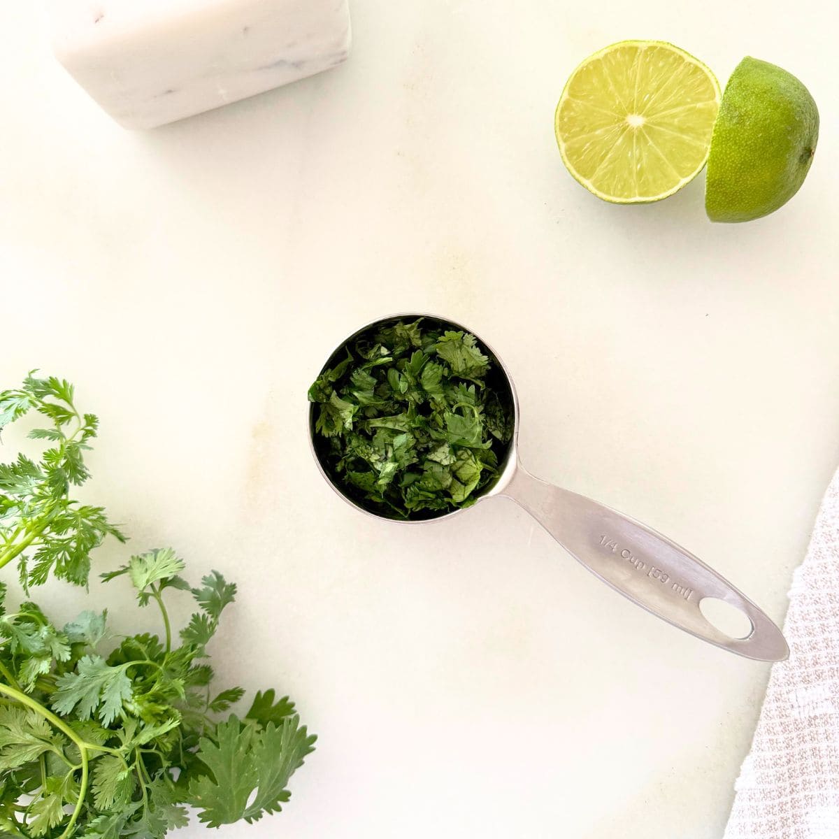 quarter cup of fresh cilantro chopped fine