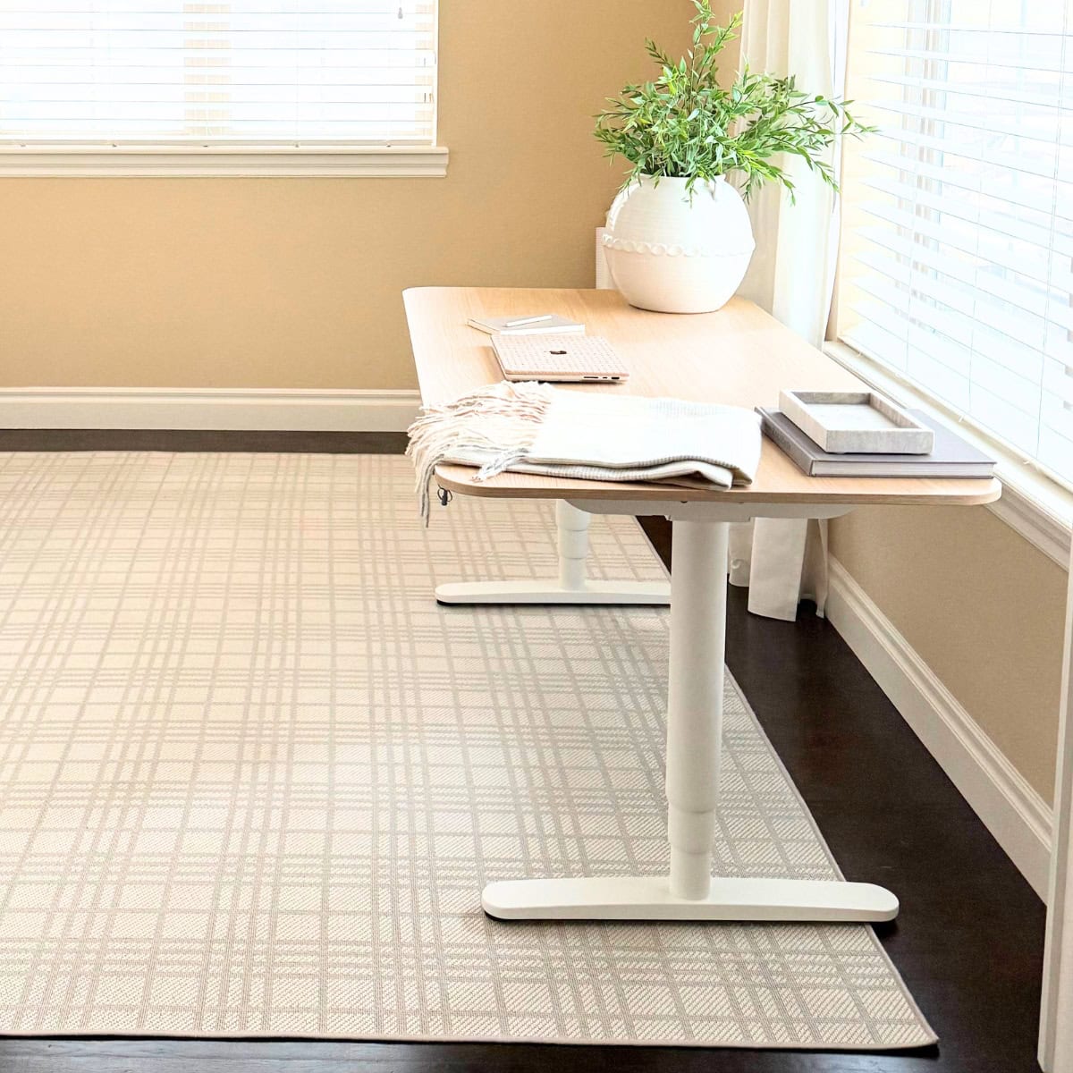 sit stand desk in home office
