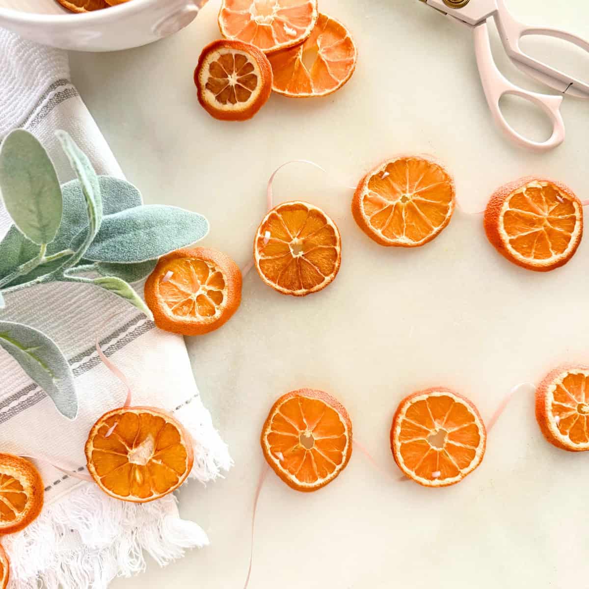 homemade dried orange garland