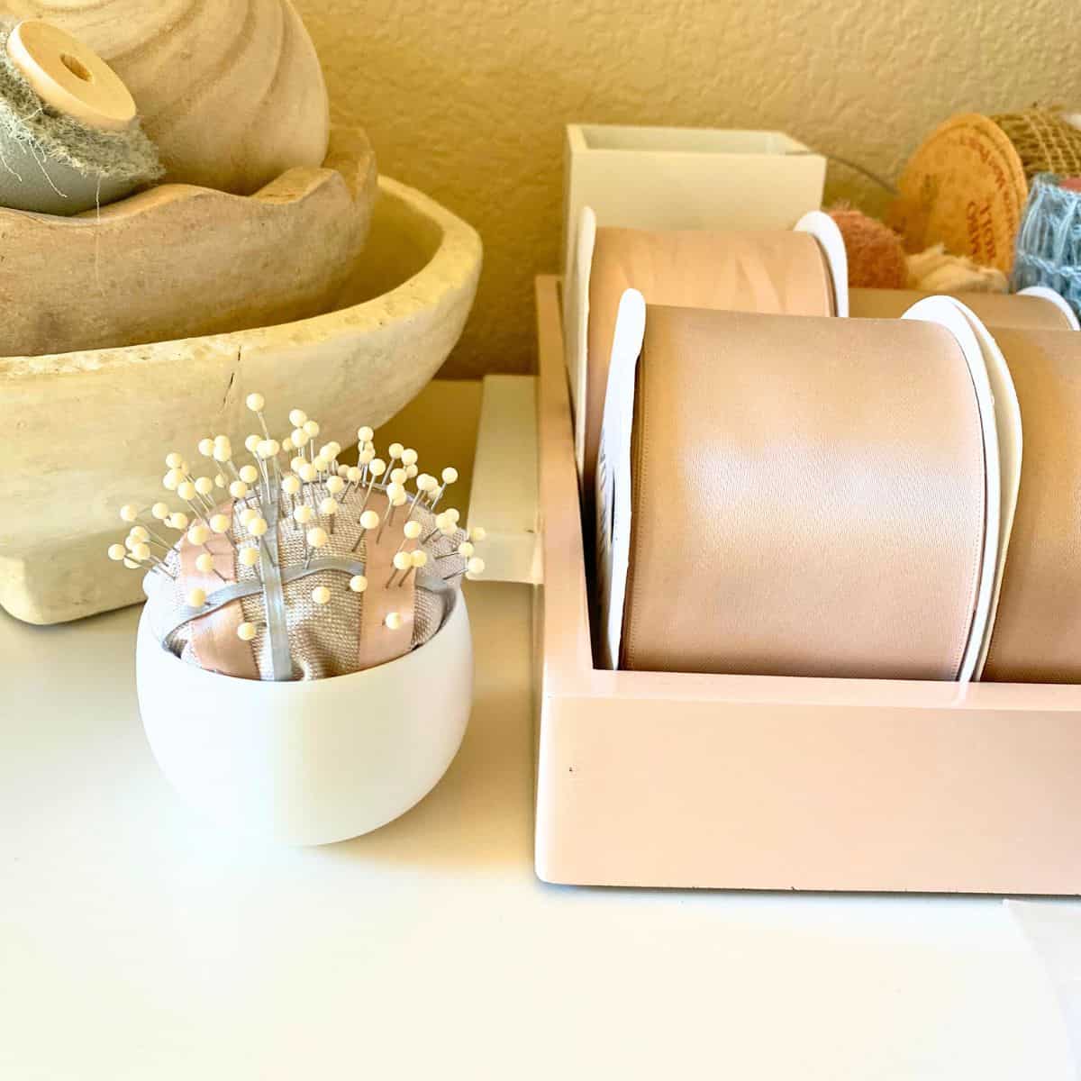 diy homemade pincushion with pins