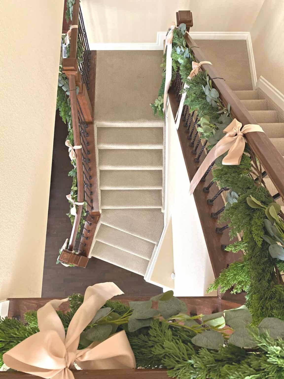 How to Hang Garland on Stairs Mornington Lane