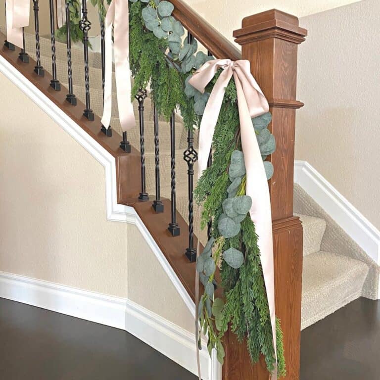 How to Hang Garland on Stairs Mornington Lane