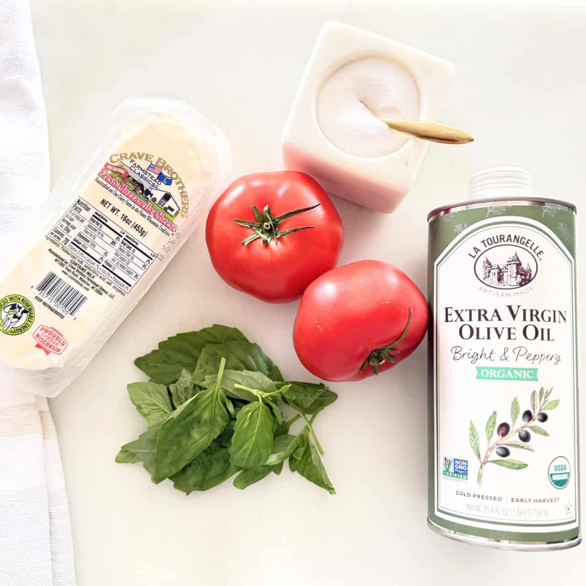 ingredients for traditional Caprese salad