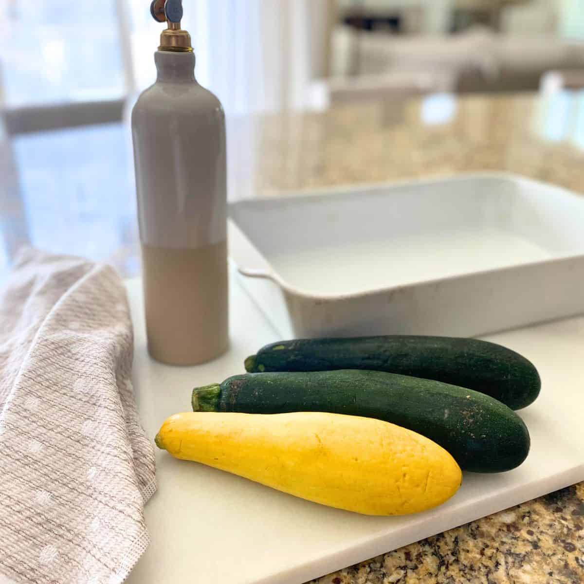 ingredients for oven roasted zucchini