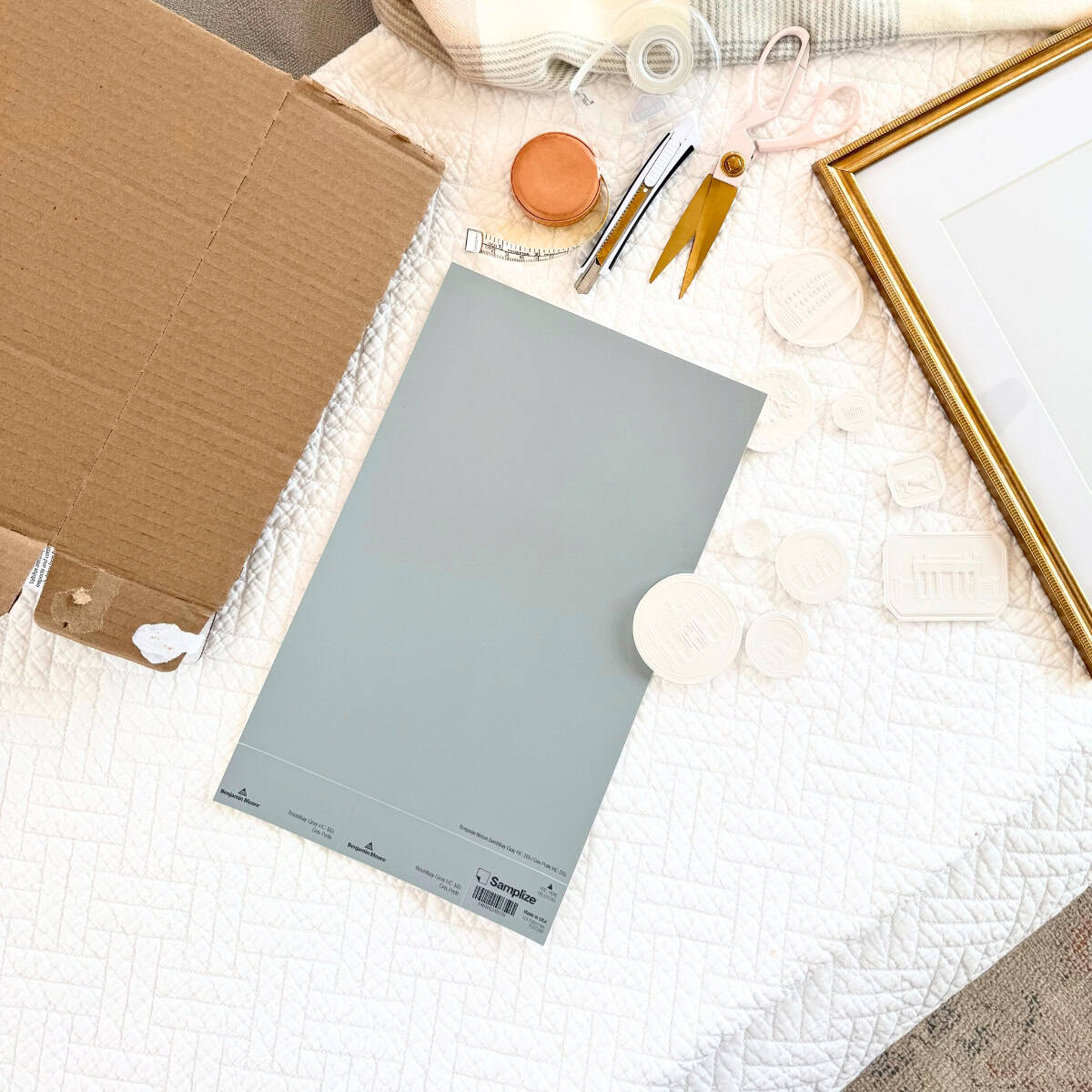 benjamin moore boothbay gray peel and stick paint sample sheet