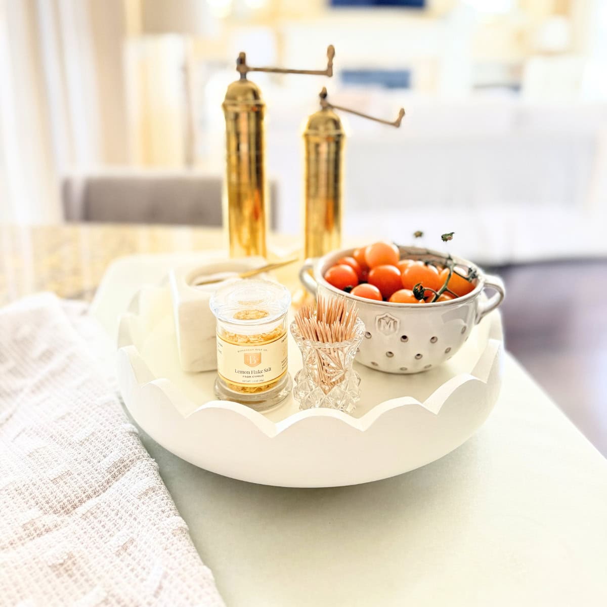 lazy susan on kitchen island