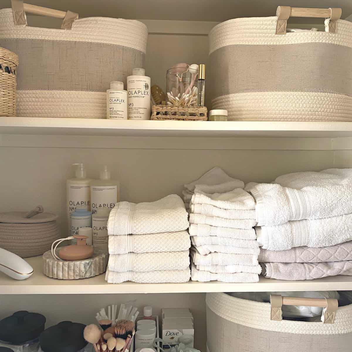 Organized Bathroom Closet - Simply Organized