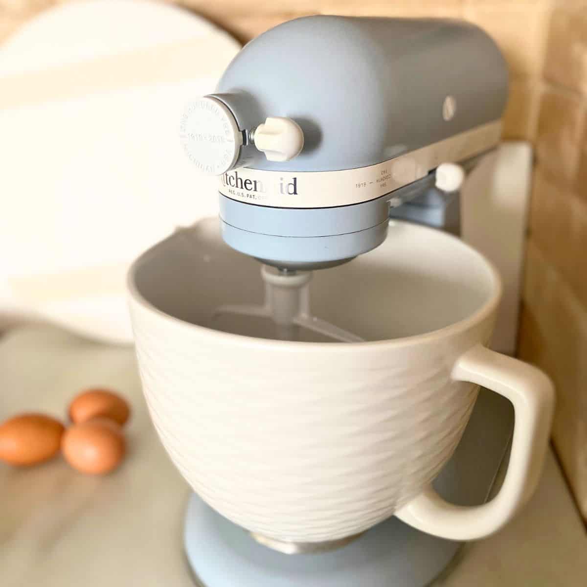 pale misty blue kitchenaid stand mixer