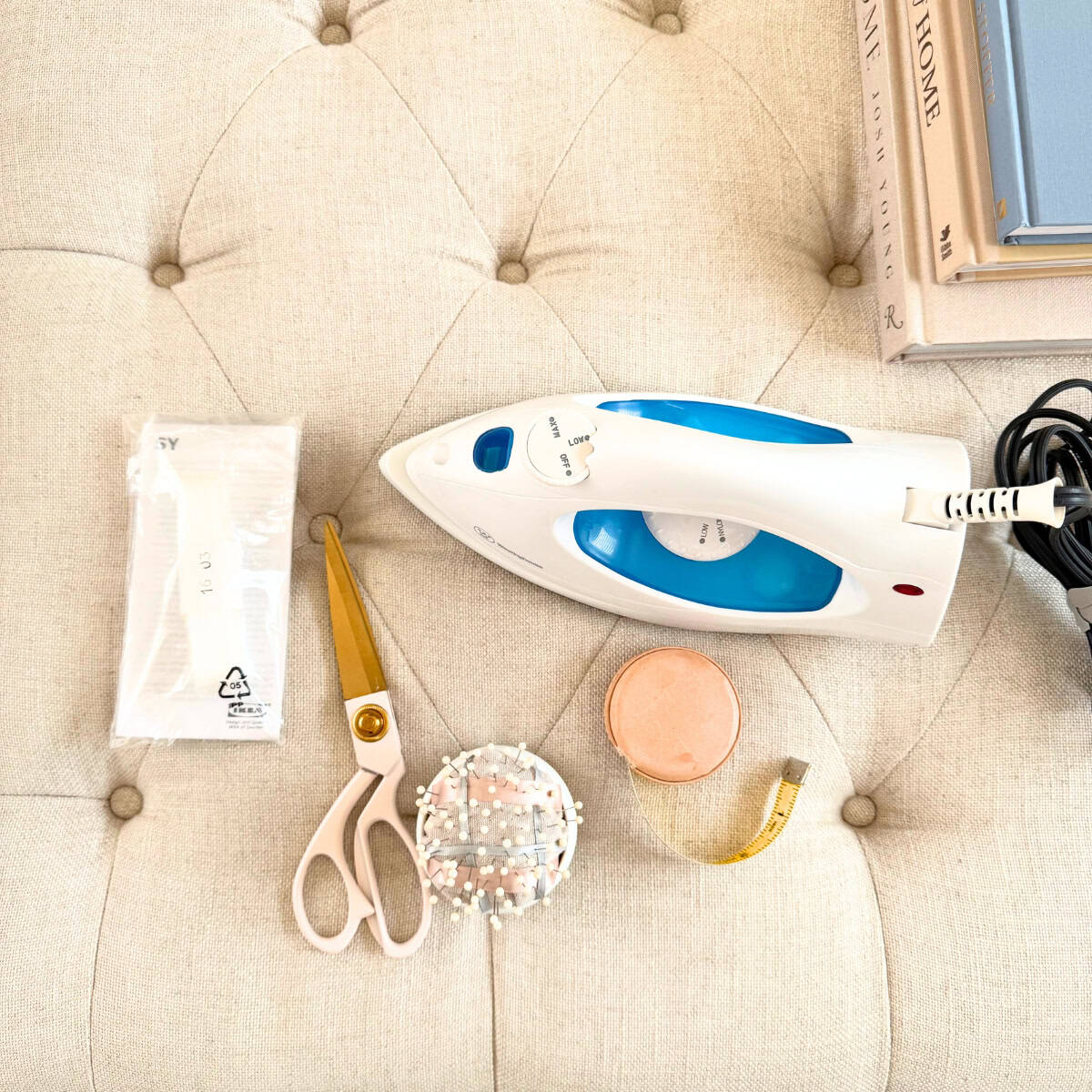 supplies to shorten curtains no sewing