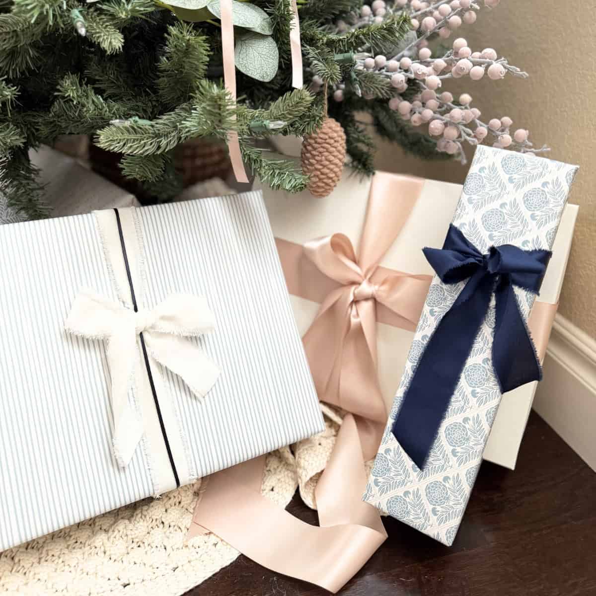 gifts under a christmas tree