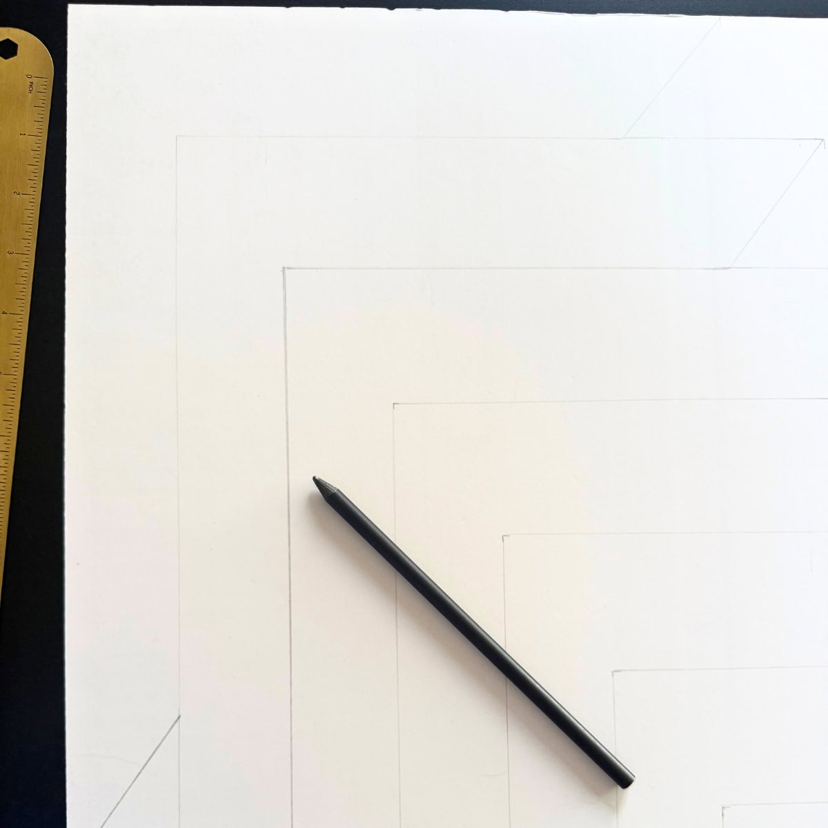 tracing foam board to make recessed frame