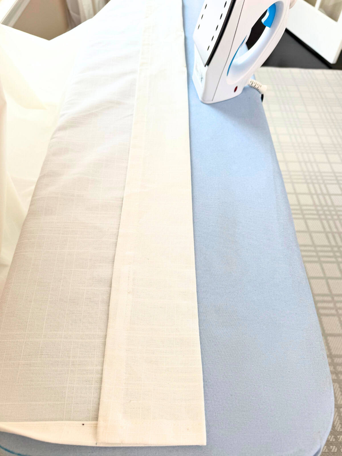 ironed crease on curtain