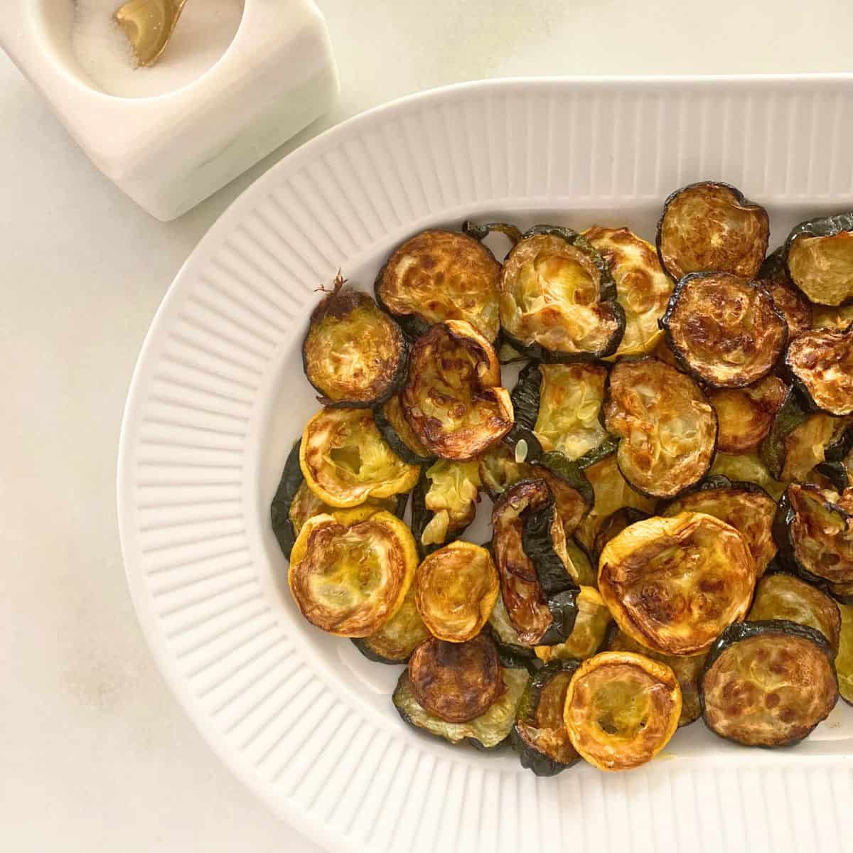 oven roasted zucchini and yellow squash