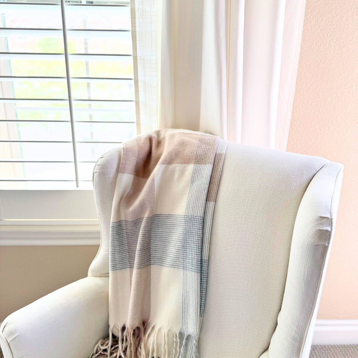neutral textured curtain