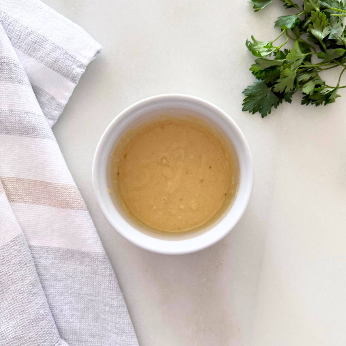 slurry in a ramekin
