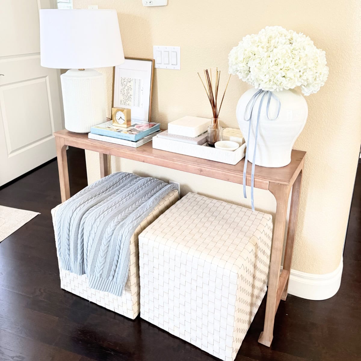 styled entryway table