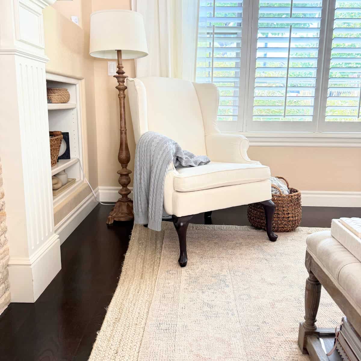 layered rugs in living room