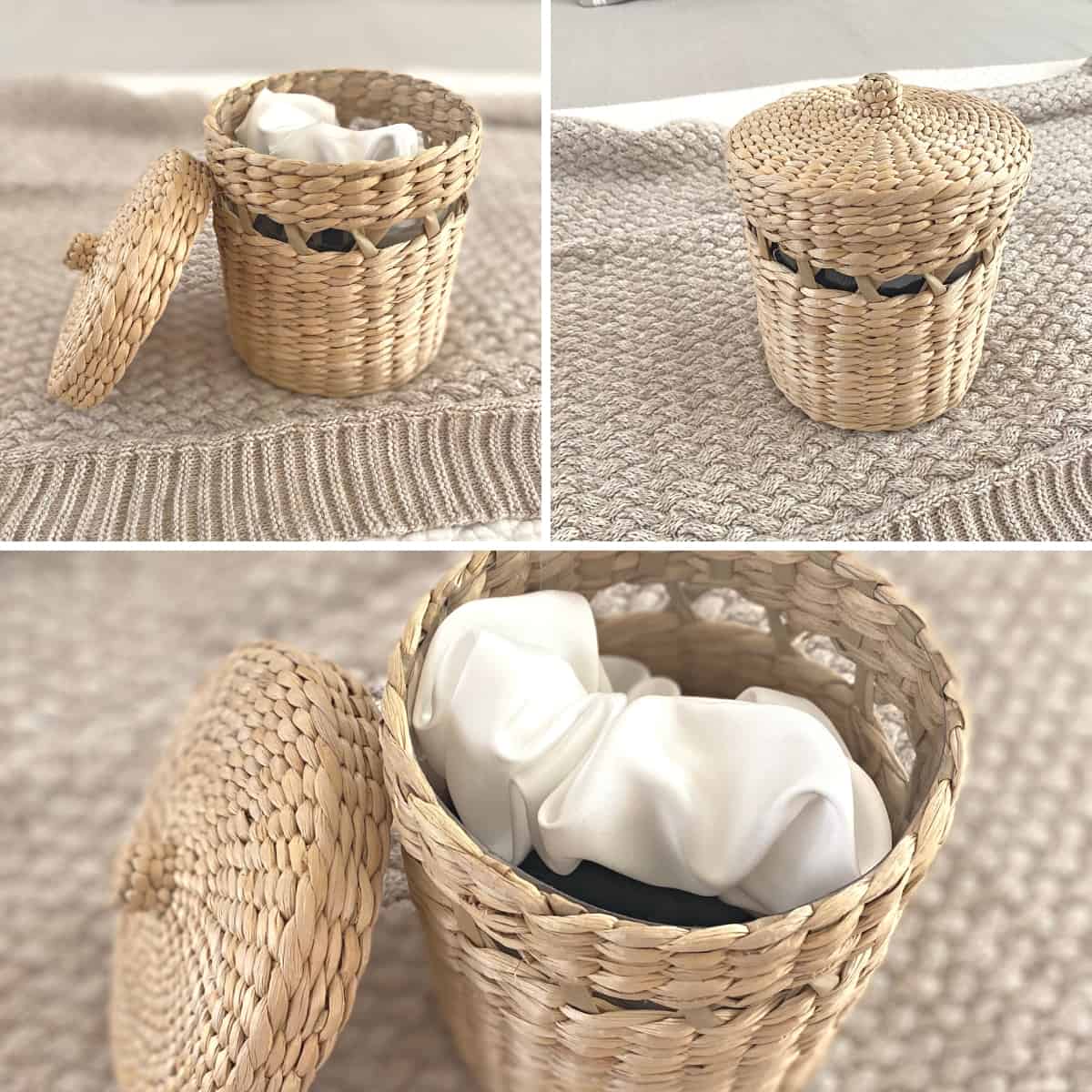 Small woven canister